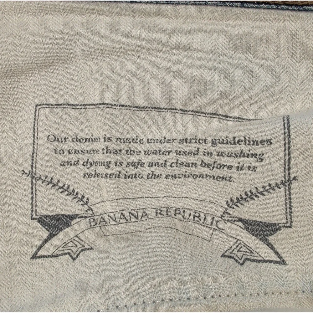 Y2K Selvedge Denim Jeans Bootcut 32x32 Banana Republic Distressed Whisker Fade